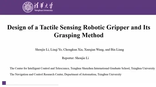 Design of a Tactile Sensing Robotic Gripper and Its Grasping Method