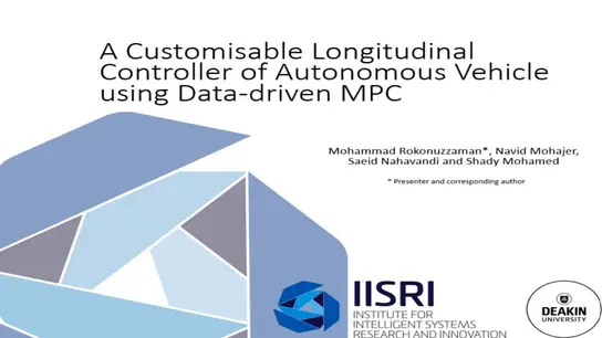 A Customisable Longitudinal Controller of Autonomous Vehicle Using Data-driven MPC