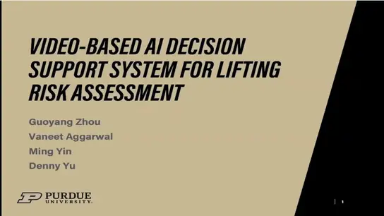 Video-Based AI Decision Support System for Lifting Risk Assessment