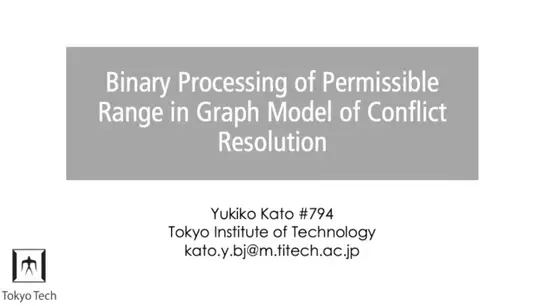 Binary Processing of Permissible Range in Graph Model of Conflict Resolution 