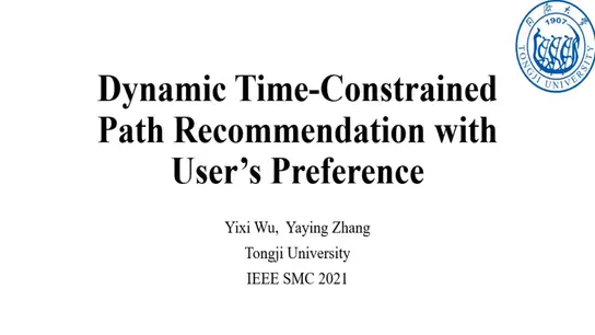 Dynamic Time-Constrained Path Recommendation with User's Preference