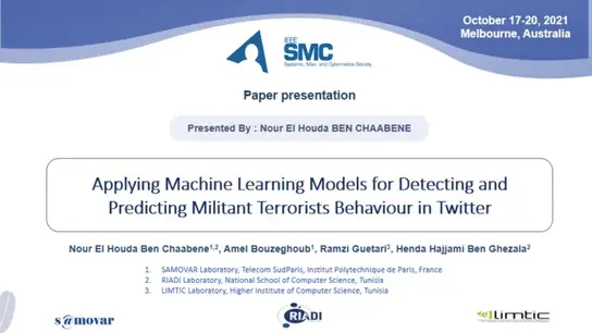 Applying Machine Learning Models for Detecting and Predicting Militant Terrorists Behaviour in Twitter