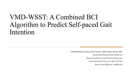 VMD-WSST: A Combined BCI Algorithm to Predict Self-paced Gait Intention