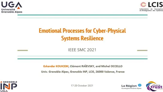 Emotional Processes for Cyber-Physical Systems Resilience