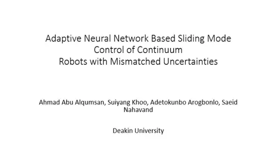 Adaptive Neural Network Based Sliding Mode Control of Continuum Robots with Mismatched Uncertainties