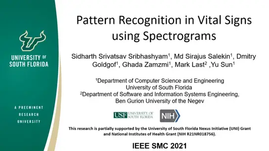 Pattern Recognition in Vital Signs Using Spectrograms