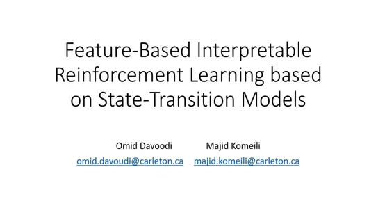 Feature Based Interpretable Reinforcement Learning Based on State-Transition Models