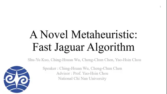 A Novel Metaheuristic: Fast Jaguar Algorithm