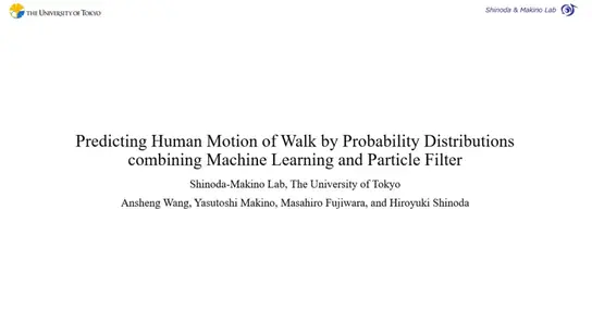 Predicting Human Motion of Walk by Probability Distributions Combining Machine Learning and Particle Filter