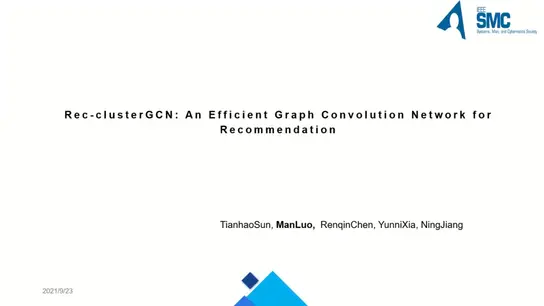 Rec-clusterGCN: An Efficient Graph Convolution Network for Recommendation