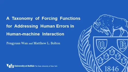 A Taxonomy of Forcing Functions for Addressing Human Errors in Human-Machine Interaction