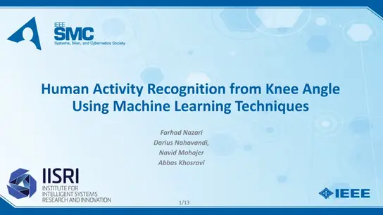 Human Activity Recognition from Knee Angle Using Machine Learning Techniques