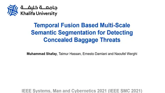 Temporal Fusion Based Multi-Scale Semantic Segmentation for Detecting Concealed Baggage Threats 