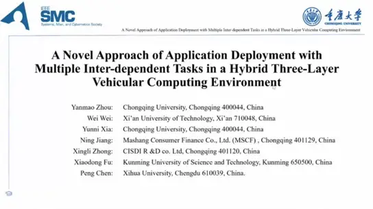 A Novel Approach of Application Deployment with Multiple Inter-dependent Tasks in a Hybrid Three Layer Vehicular Computing Environment 