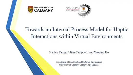 Towards an Internal Process Model for Haptic Interactions within Virtual Environments 