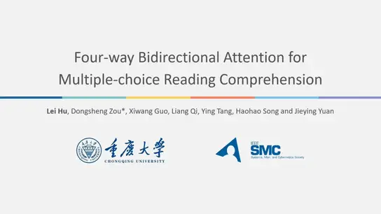 Four-way Bidirectional Attention for Multiple Choice Reading Comprehension