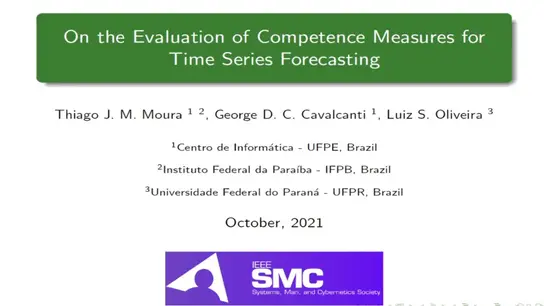 On the Evaluation of Competence Measures for Time Series Forecasting