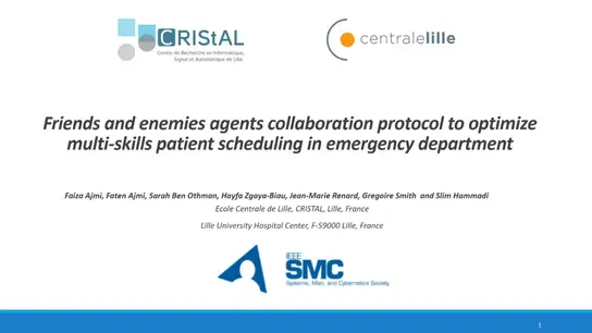 Friends and Enemies Agents Collaboration Protocol to Optimize Multi-Skills Patient Scheduling in Emergency Department