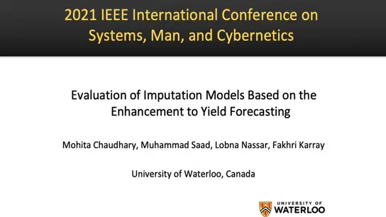 Evaluation of Imputation Models Based on the Enhancement to Yield Forecasting