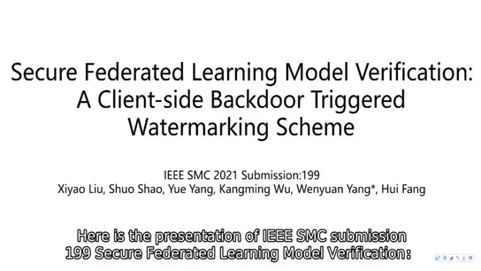 Secure Federated Learning Model Verification: A Client-Side Backdoor Triggered Watermarking Scheme