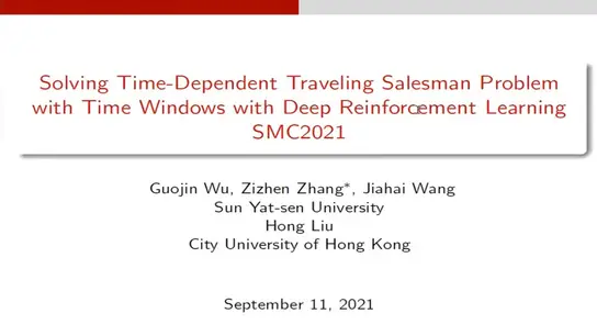 Solving Time Dependent Traveling Salesman Problem with Time Windows with Deep Reinforcement Learning SMC2021  