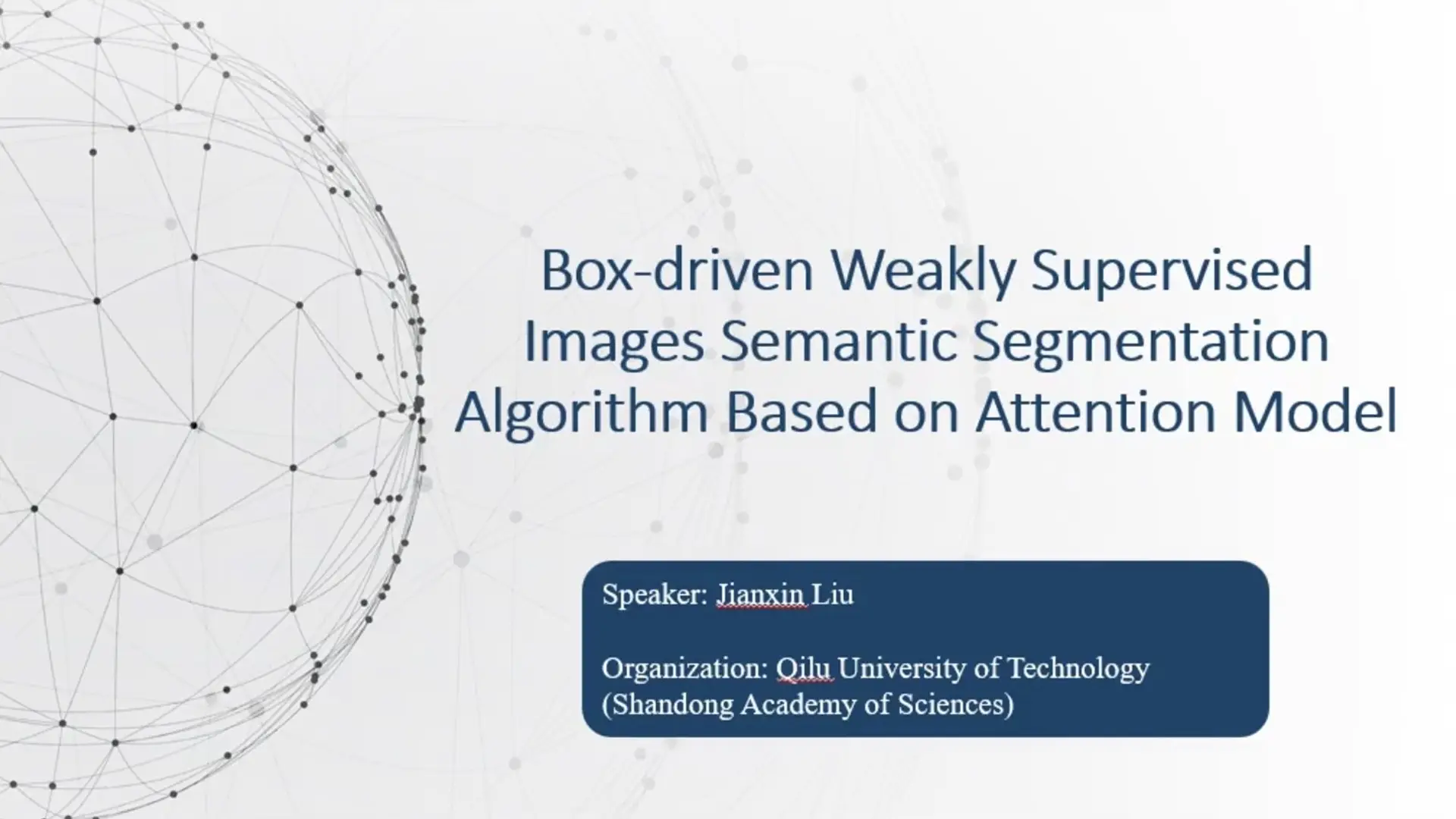 Box-Driven Weakly Supervised Images Semantic Segmentation Algorithm Based on Attention Model 