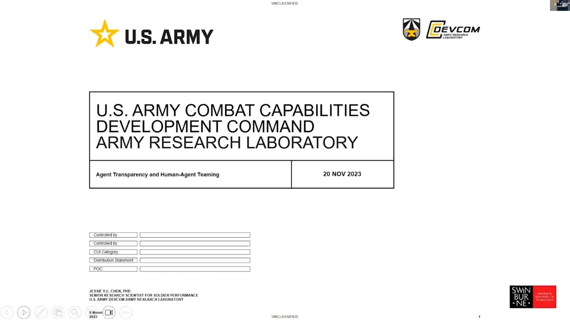 Agent Transparency and Human-Agent Teaming