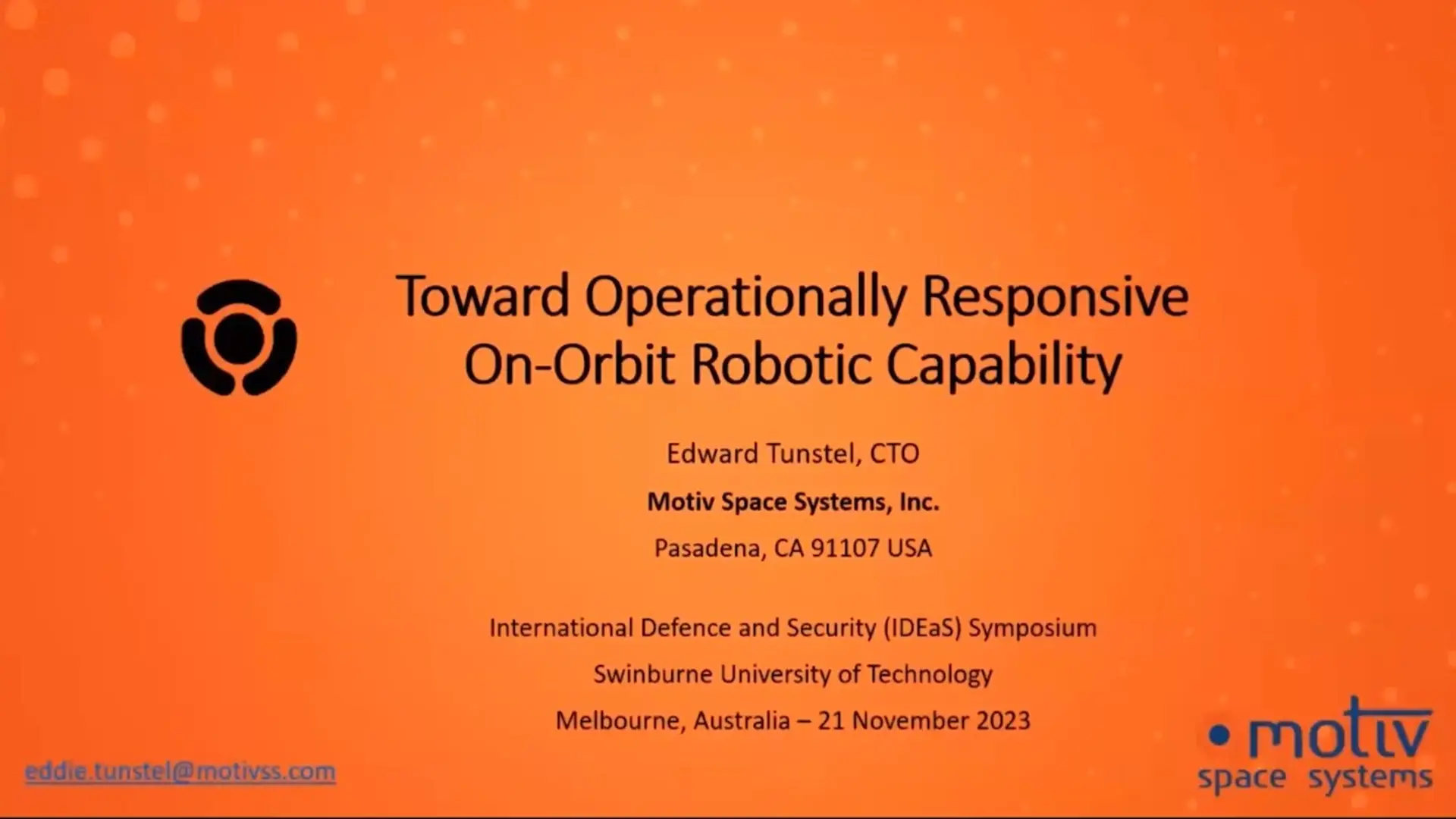 Toward Operationally Responsive On-Orbit Robotic Capability