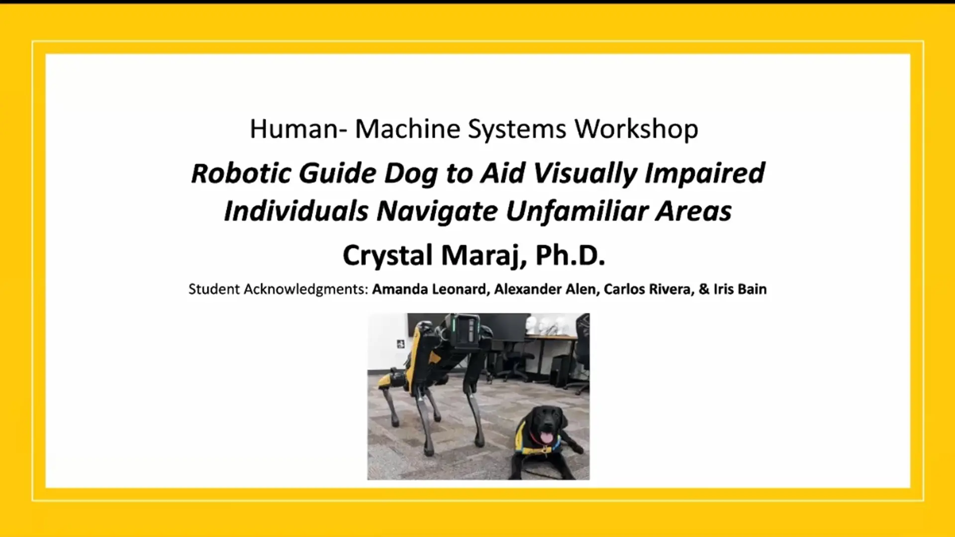 Robotic Guide Dog to Aid Visually Impaired Individuals Navigate Unfamiliar Areas