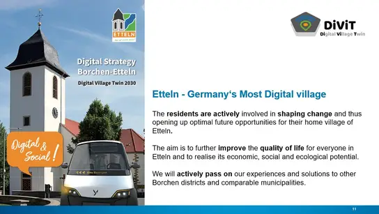 Slides for: Digital Village Twin Etteln – The Most Digital Village