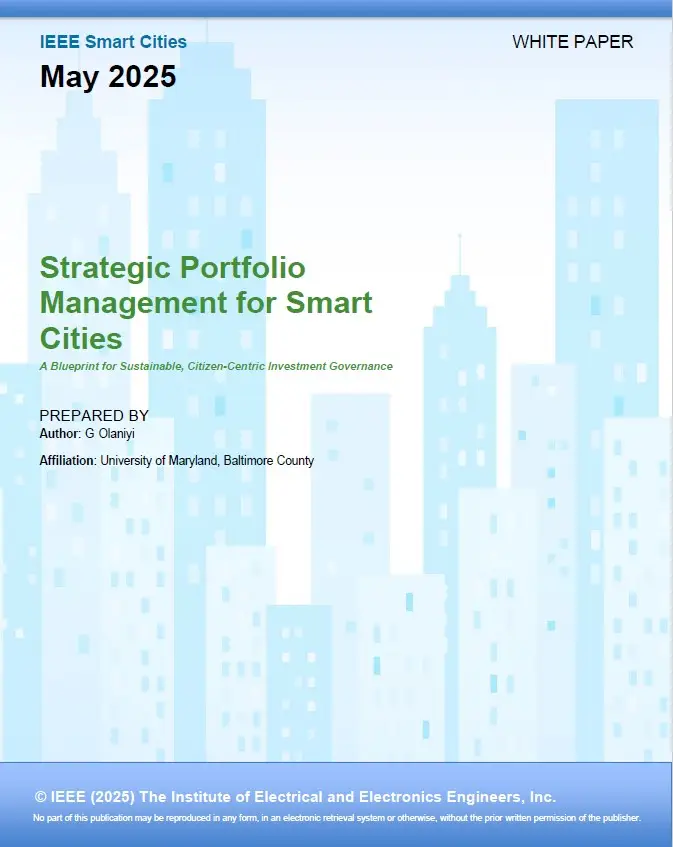 Strategic Portfolio Management for Smart Cities: A Blueprint for Sustainable, Citizen-Centric Investment Governance