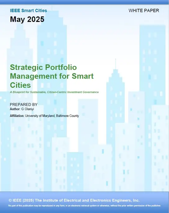Strategic Portfolio Management for Smart Cities: A Blueprint for Sustainable, Citizen-Centric Investment Governance