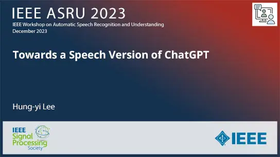 Towards a Speech Version of ChatGPT