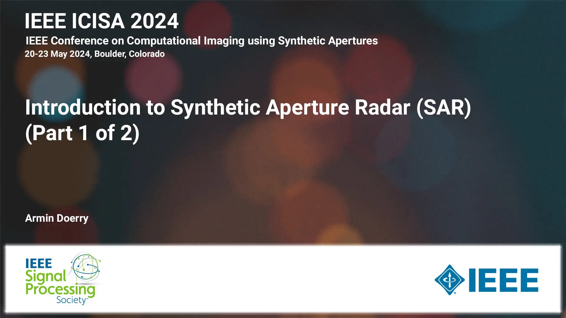 Introduction to Synthetic Aperture Radar (SAR) (Part 1 of 2)