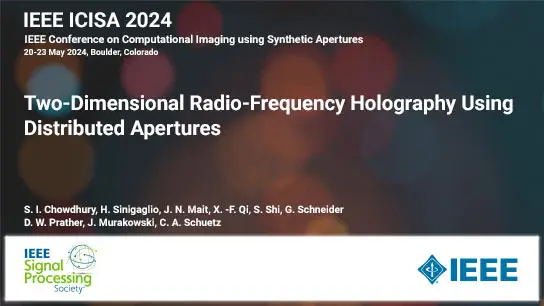 Two-Dimensional Radio-Frequency Holography Using Distributed Apertures