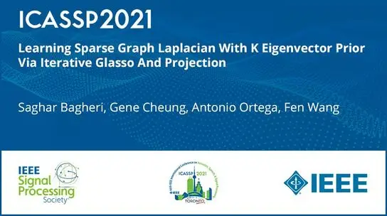 Learning Sparse Graph Laplacian With K Eigenvector Prior Via Iterative Glasso And Projection