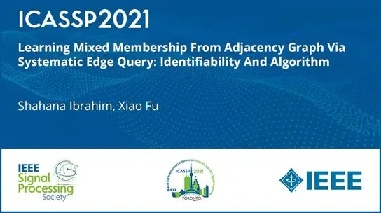 Learning Mixed Membership From Adjacency Graph Via Systematic Edge Query: Identifiability And Algorithm