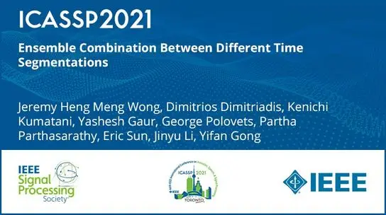 Ensemble Combination Between Different Time Segmentations