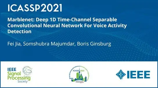 Marblenet: Deep 1D Time-Channel Separable Convolutional Neural Network For Voice Activity Detection