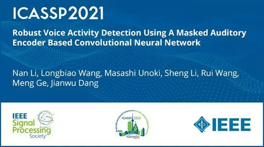 Robust Voice Activity Detection Using A Masked Auditory Encoder Based Convolutional Neural Network