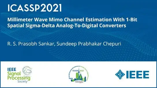 Millimeter Wave Mimo Channel Estimation With 1-Bit Spatial Sigma-Delta Analog-To-Digital Converters