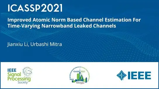 Improved Atomic Norm Based Channel Estimation For Time-Varying Narrowband Leaked Channels