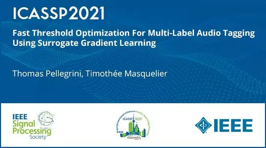 Fast Threshold Optimization For Multi-Label Audio Tagging Using Surrogate Gradient Learning