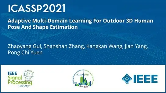 Adaptive Multi-Domain Learning For Outdoor 3D Human Pose And Shape Estimation