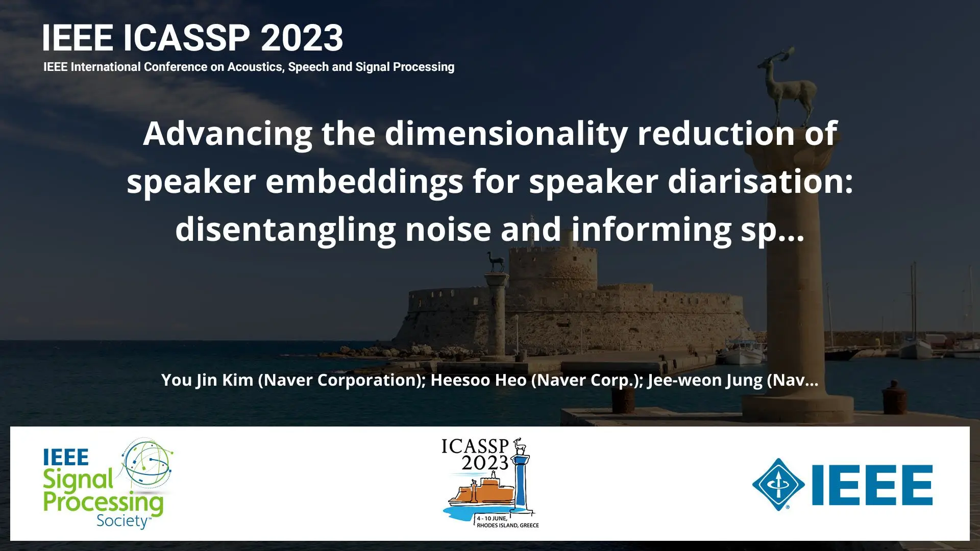 Advancing the dimensionality reduction of speaker embeddings for speaker diarisation: disentangling noise and informing speech activity