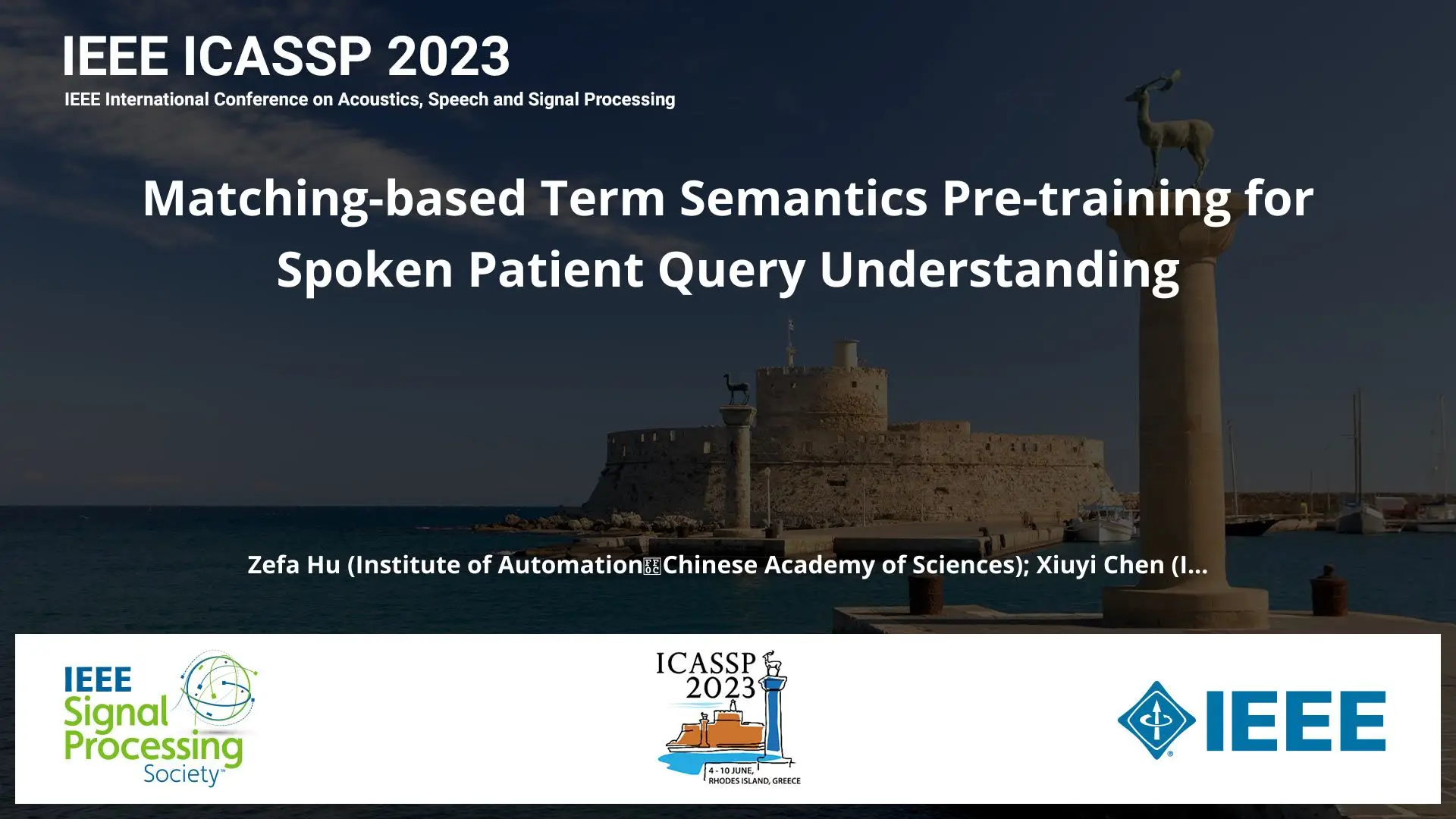 Matching-based Term Semantics Pre-training for Spoken Patient Query Understanding