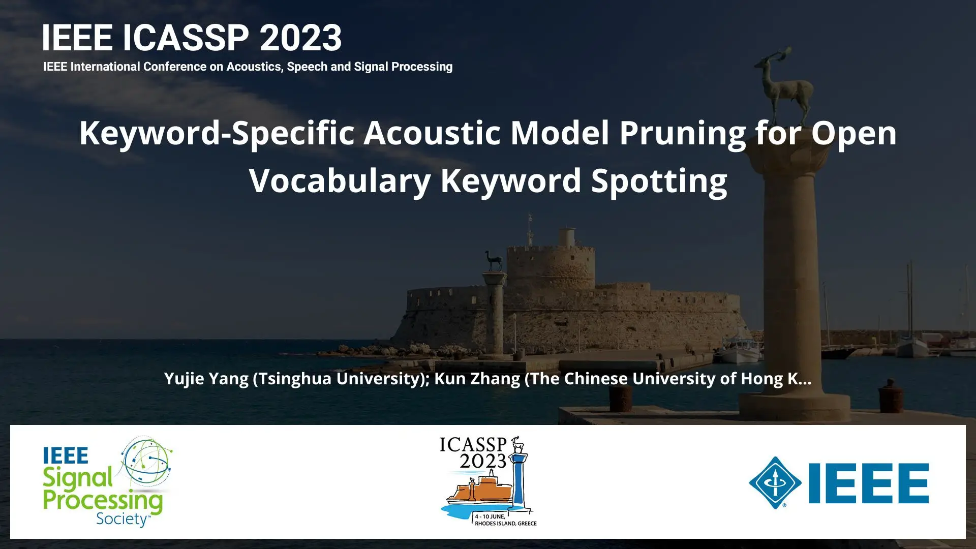 Keyword-Specific Acoustic Model Pruning for Open Vocabulary Keyword Spotting