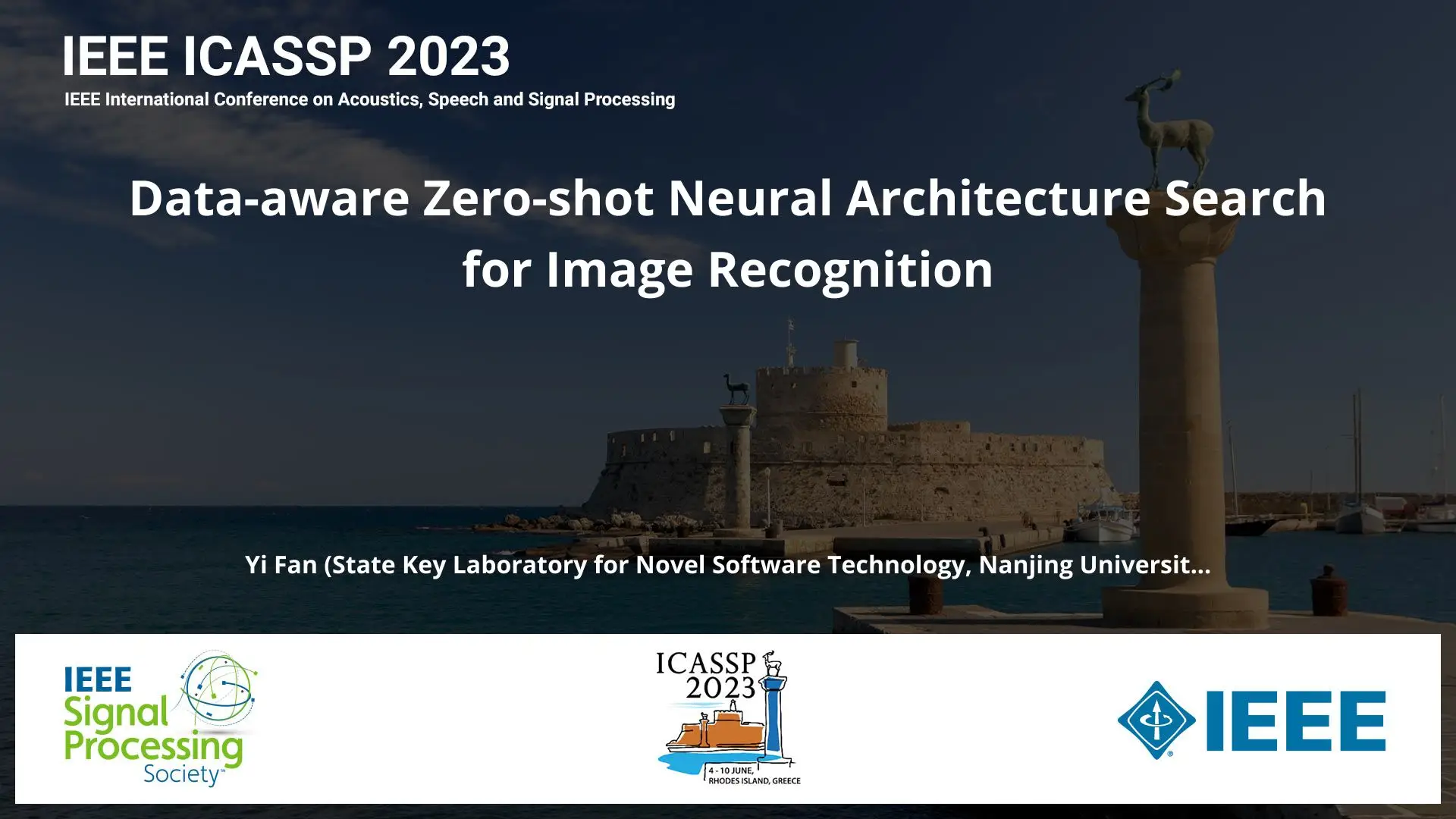 Data-aware Zero-shot Neural Architecture Search for Image Recognition