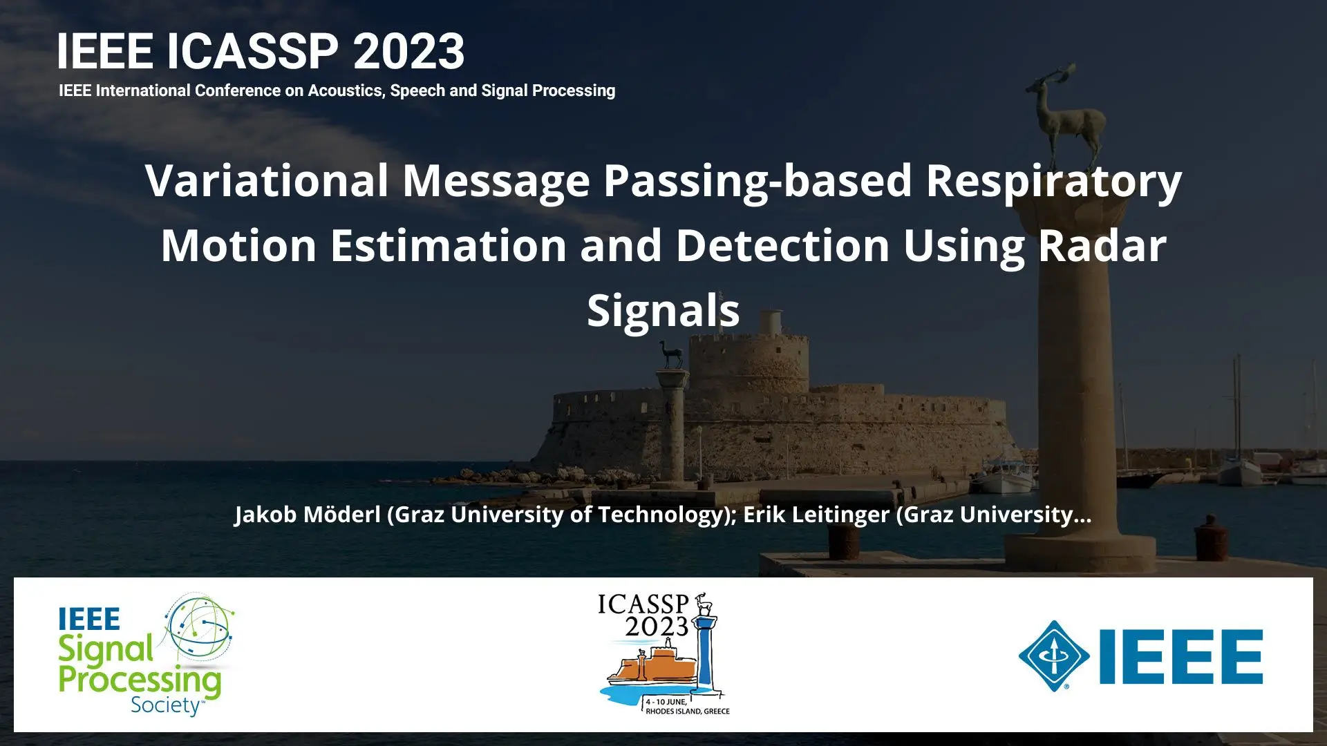 Variational Message Passing-based Respiratory Motion Estimation and Detection Using Radar Signals