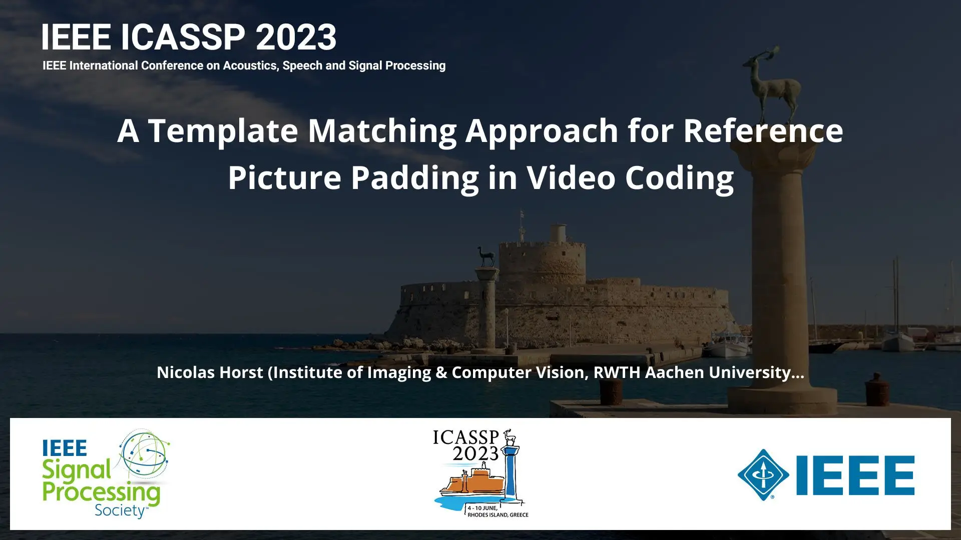 A Template Matching Approach for Reference Picture Padding in Video Coding